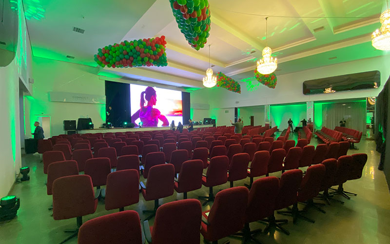 Cenário para fotografia em eventos corporativos