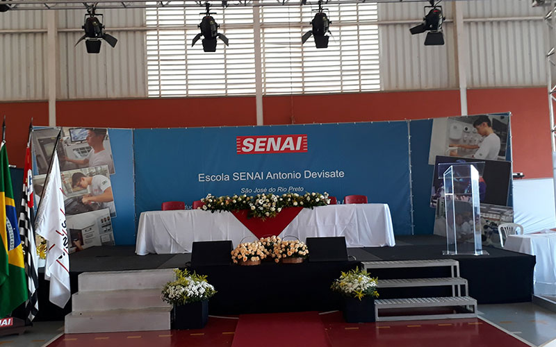 Cenário para fotografia em eventos corporativos